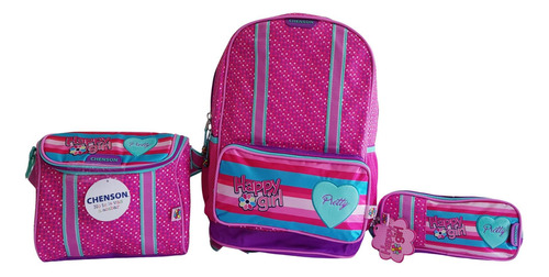 Mochila Infanto Juvenil Feminina Escolar Happy Girl