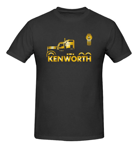 Playera Mod Kenworth Básico Camión Estampado Gold Dorado