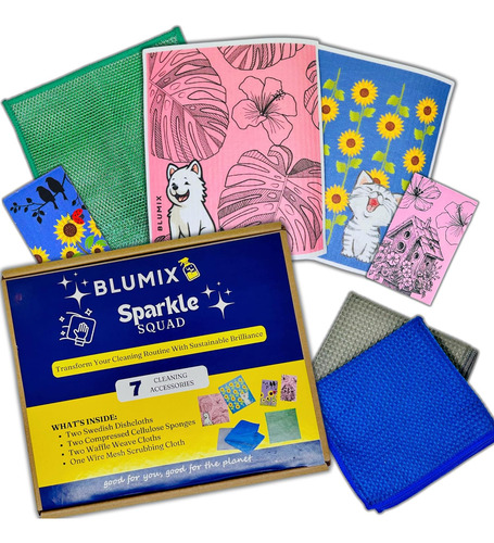Kit De Limpieza Ecológico Con Paños Y Esponjas Biodegradable