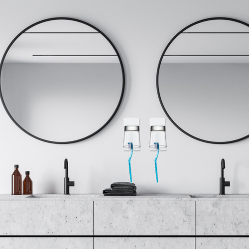 Soporte Para Cepillos De Dientes De Acero Inoxidable Montado