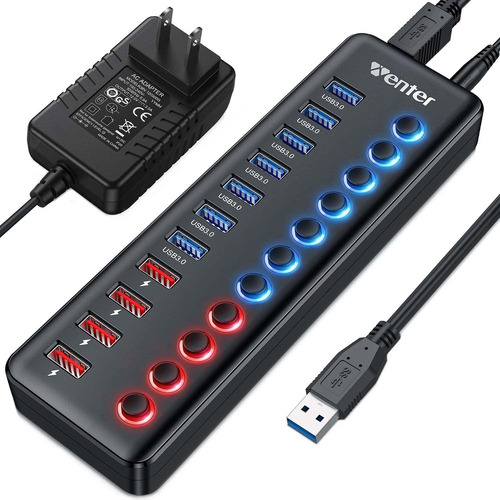 Divisor De Concentrador De Datos Usb De 11 Puertos Con ...