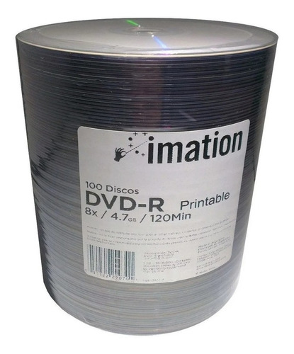 Imagen 4 de 5 de Dvd Print Virgen Memorex Printable 100u 4.7 Distribuidor