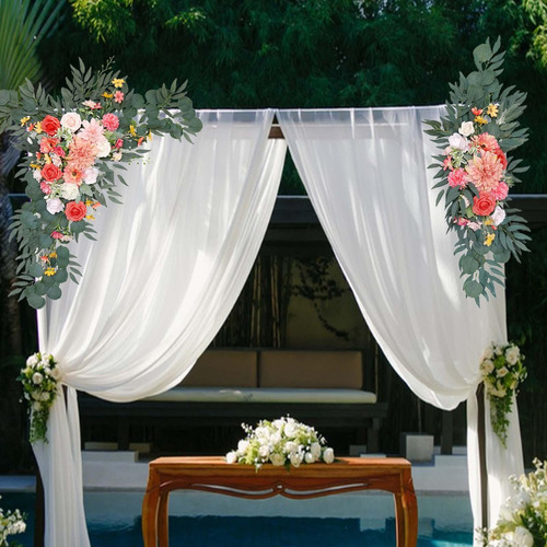 2 Uds Arco De Boda Flores Artificiales Floral Swag Props