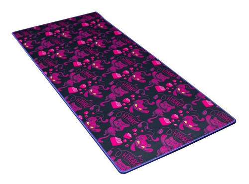 Mousepad Ilustrado Hyrax 900x400 Bordas Costuradas Rosa