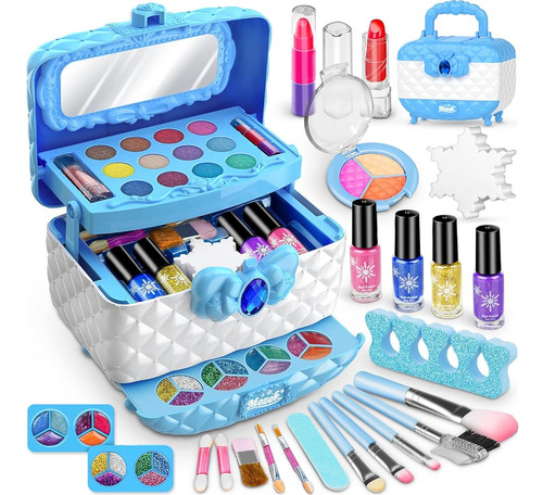 Mozok Kids Makeup Kit Para Niña, Tema Congelado Real Play Ma