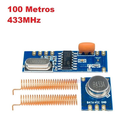 Kit Radiofrecuencia 433mhz 100 Metros Stx882/srx882 Arduino