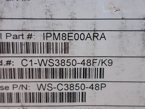 Switch Cisco Ws-c3850-48p-l Catalyst Nuevo Poe+ Gigabit