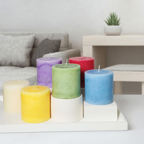 Velas Perfumadas De Pilar - Paquete De 6 Velas De Pilar De A