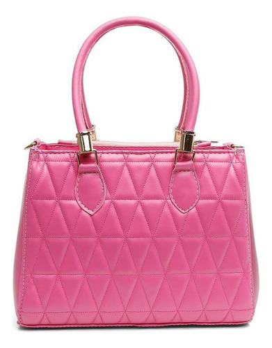 Bolsa Handbag Feminina Alça Transversal Matelassê Elegante Cor Rosa