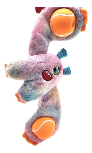 Brinquedo Pelúcia Kong Woozles Monster Para Caes E Gatos Cor Azul