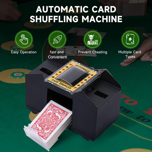 Unniweei Mezclador Automático De Cartas De 1 A 6 Barajas, Me