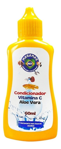 Anticloro Vitamina C E Aloe Vera Para Aquários 60ml Maramar