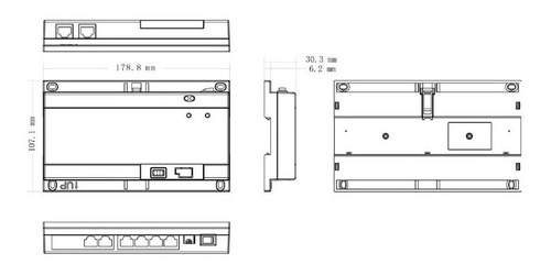 Imagen 3 de 3 de Switch Poe 24v P/6 Paneles Interior Dahua 2 Sal Red