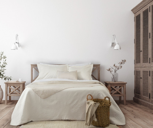 Imagen 6 de 6 de Kit Cubrecama Cover Verano C/ Fundas Y Almohadon 2 ½ Plazas