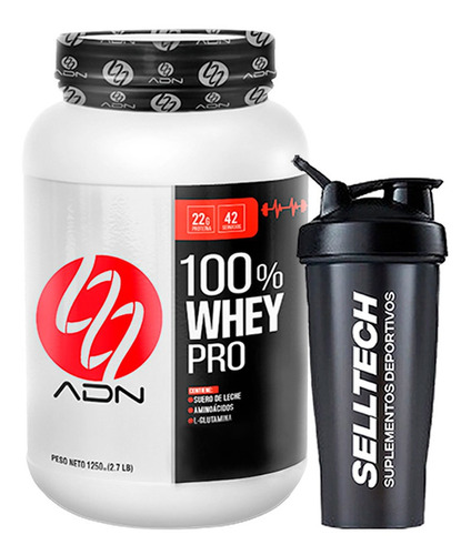 Proteína Adn 100% Whey Pro 1.25kg Chocolate + Shaker