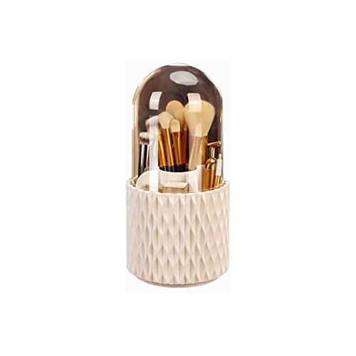 Rotary Cosmetic Makeup Brush Holder Organizer With Clea...