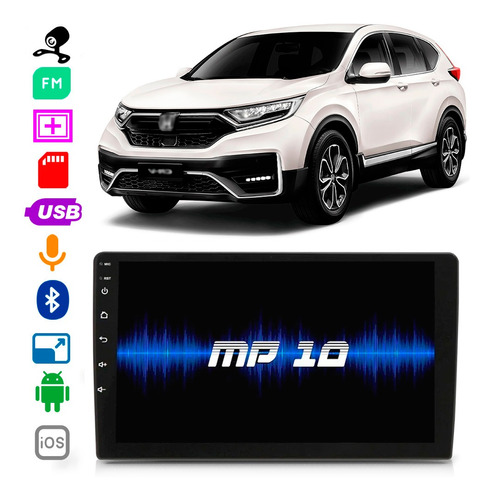 Radio Honda Cr-v 2017 A 2021 9 Polegadas Bt Usb Esp Câmera