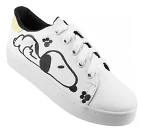 Comprar Tenis Mujer Snoopy Niña Juvenil Casuales Blancos Moda 451-bs