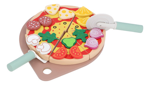 Juguetes De Pizza De Madera Para Niños Set De Juego Para Cor