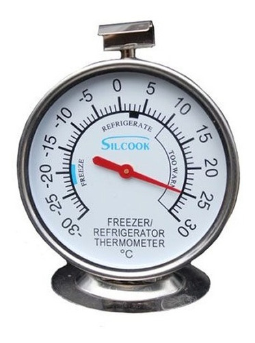 Termómetro Acero Inoxidable Analógico Para Freezer Silcook 