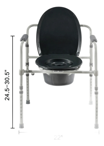 Equate Silla Comodo Metálica Plegable 3 En 1