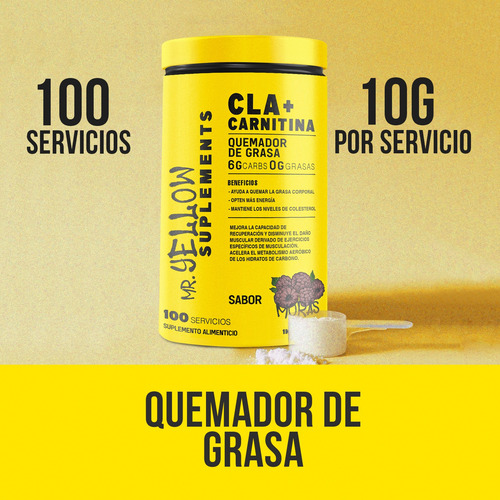 Mr. Yellow Cla + Carnitina 1kg 100 Servs Moras