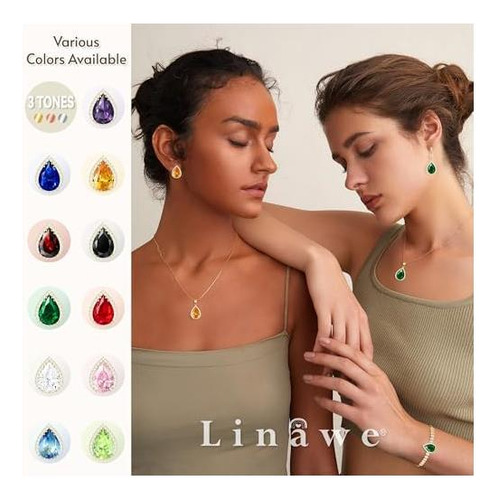 Jertom 14k Gold Chaped En Forma De Cobre Lágrima En Forma De