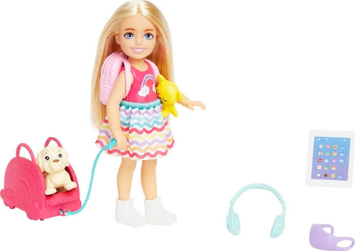 Barbie Toys, Muñeca Chelsea Y Accesorios, Set De Viaje Con