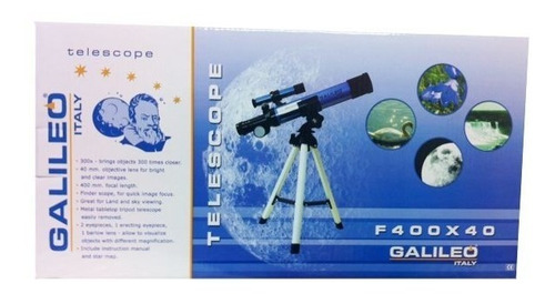 Imagen 3 de 7 de Telescopio Refractor Galileo Italy F400x40 C/tripode
