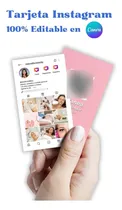 Comprar Tarjeta Personal Para Editar En Canva Simil Instagram 