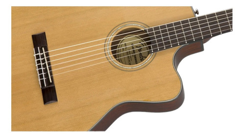 Imagen 5 de 8 de Guitarra criolla clásica Fender Classic Design CN-140SCE para diestros natural gloss