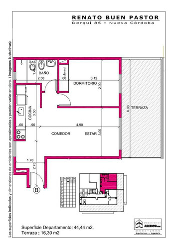 Departamento En Construcción 1.5 Dormitorios Con Gran Terraza Zona Buen Pastor Nva Cba