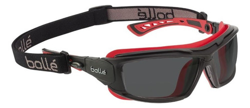 Gafas Seguridad Bollé Ultimate Con Ahumados, Negro Rojo
