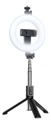 Trípode Selfie Stick 82cm Control Bluetooth Aro Luz 16cm