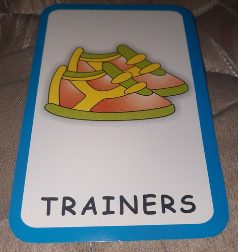 Cartas Didácticas Palabras En Inglés Ropa, Fruta, Vegetales