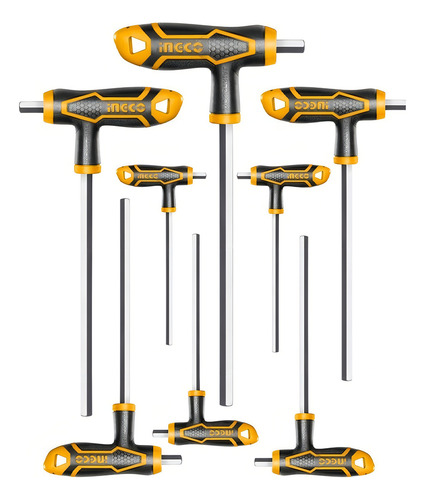 Set X 8 Llave Allen Hex Con Mango Ingco Hhkt80818