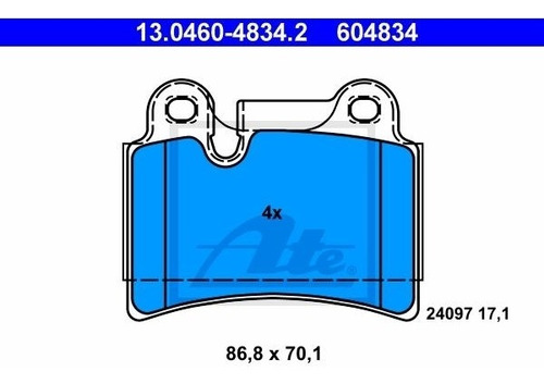 Balatas Traseras Vw Touareg 3.2 V6 2004 177 Kw (7l7) 238hp