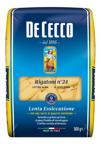 Fideos De Cecco Rigatoni N° 24 500 Gr. 