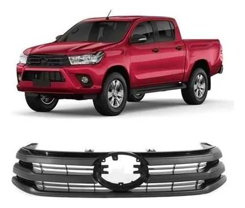 Parrilla Rejilla Toyota Hilux 2019 2020 Modelo Dx Negra