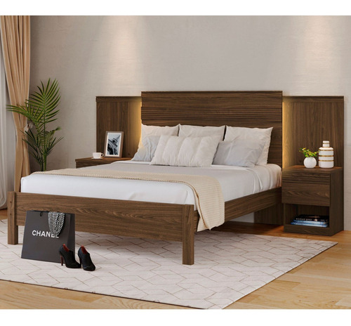 Cama Casal 260cm Granada Móveis Fazzio