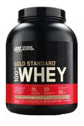 Suplemento en polvo Optimum Nutrition  Proteína Gold Standard 100% Whey proteína sabor mocha cappuccino en pote de 2.27kg