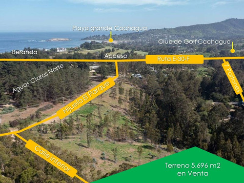 Soleado Terreno En Aguas Claras, Hijuela El Parque Cachagua