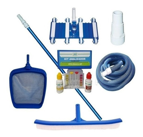 Kit Mantenimiento Para Alberca Kit 7 Pza Maneral + Adaptador