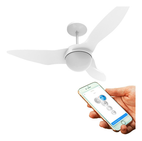 Ventilador De Teto Aliseu Terral Branco Bluetooth+remoto+par Material Das Pás Polipropileno Quantidade De Pás 3 Cor Das Pás Branco Voltagem 220v