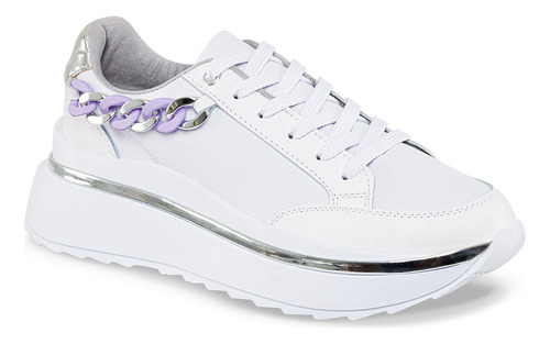 Tenis Viviana Blanco-lila Para Mujer Croydon