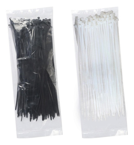 Pack 100 Amarra Organiza Cable Plástico 3.6x250mm