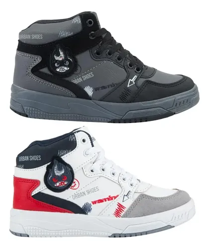 Tenis Bota Urbano Kit 2 Urban Shoes Blanco/gris 147 Niño