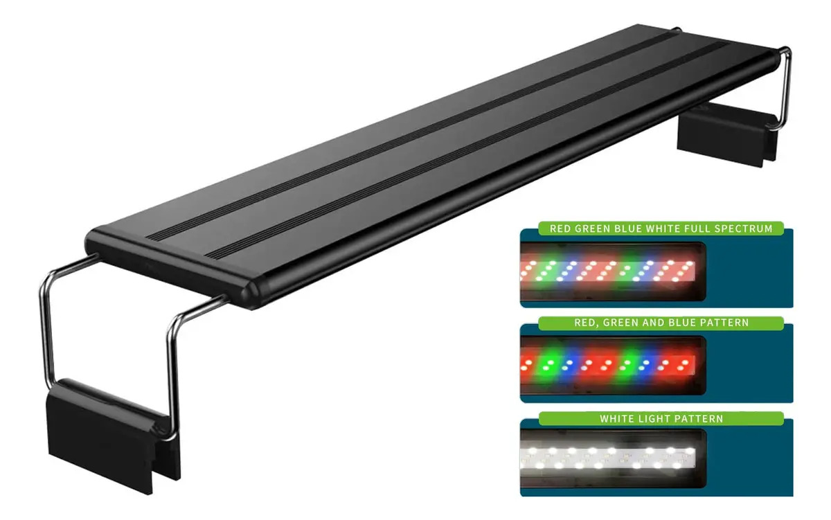 Lámpara LED COCOFISH 12W para Acuarios 45-60cm, 3 Modos de Luz, Resistente al Agua