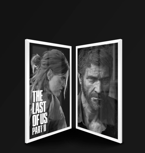 Kit Quadros Decorativos The Last Of Us - Com Vidro E Moldura