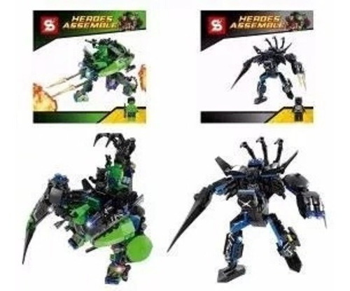 Black Panther Hulk Pantera Negra Armaduras Combinables 287pz